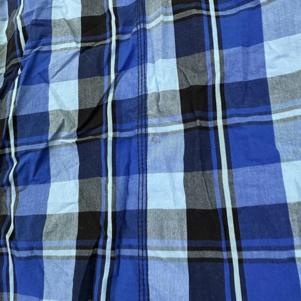 BKE Shirt Boys XL 18-20 Blue Plaid Long Sleeve Snap Button Up Casual Top